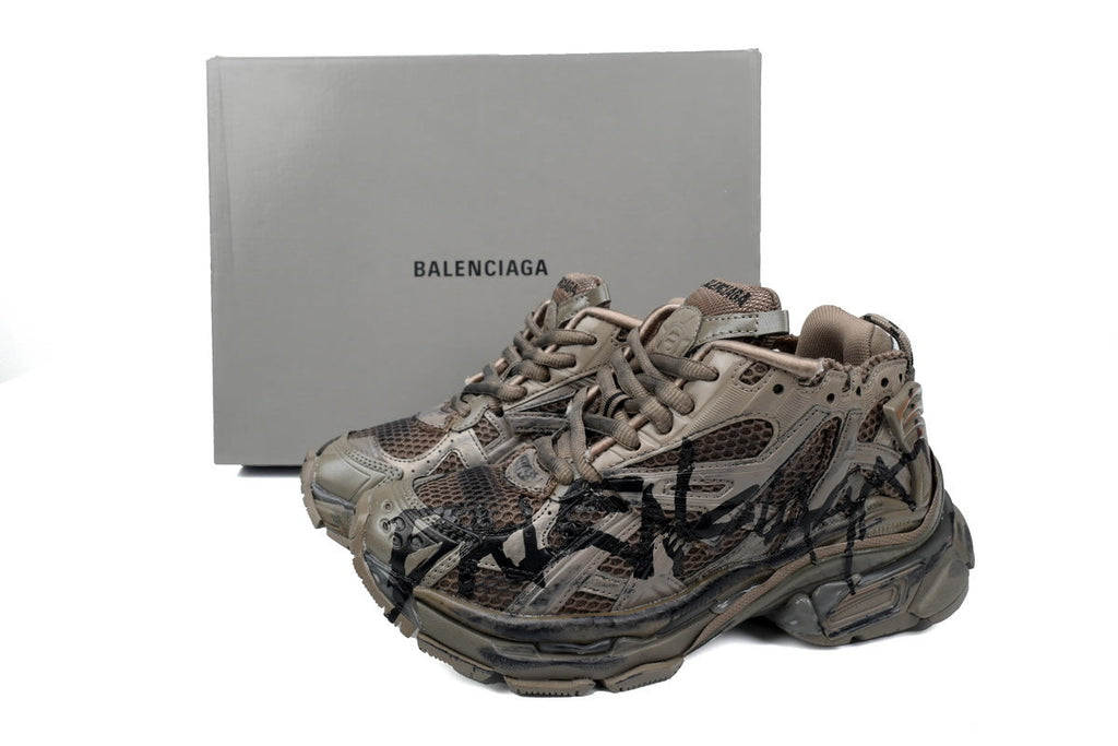 Balenciaga Runner Sneaker – Distressed Low-Top