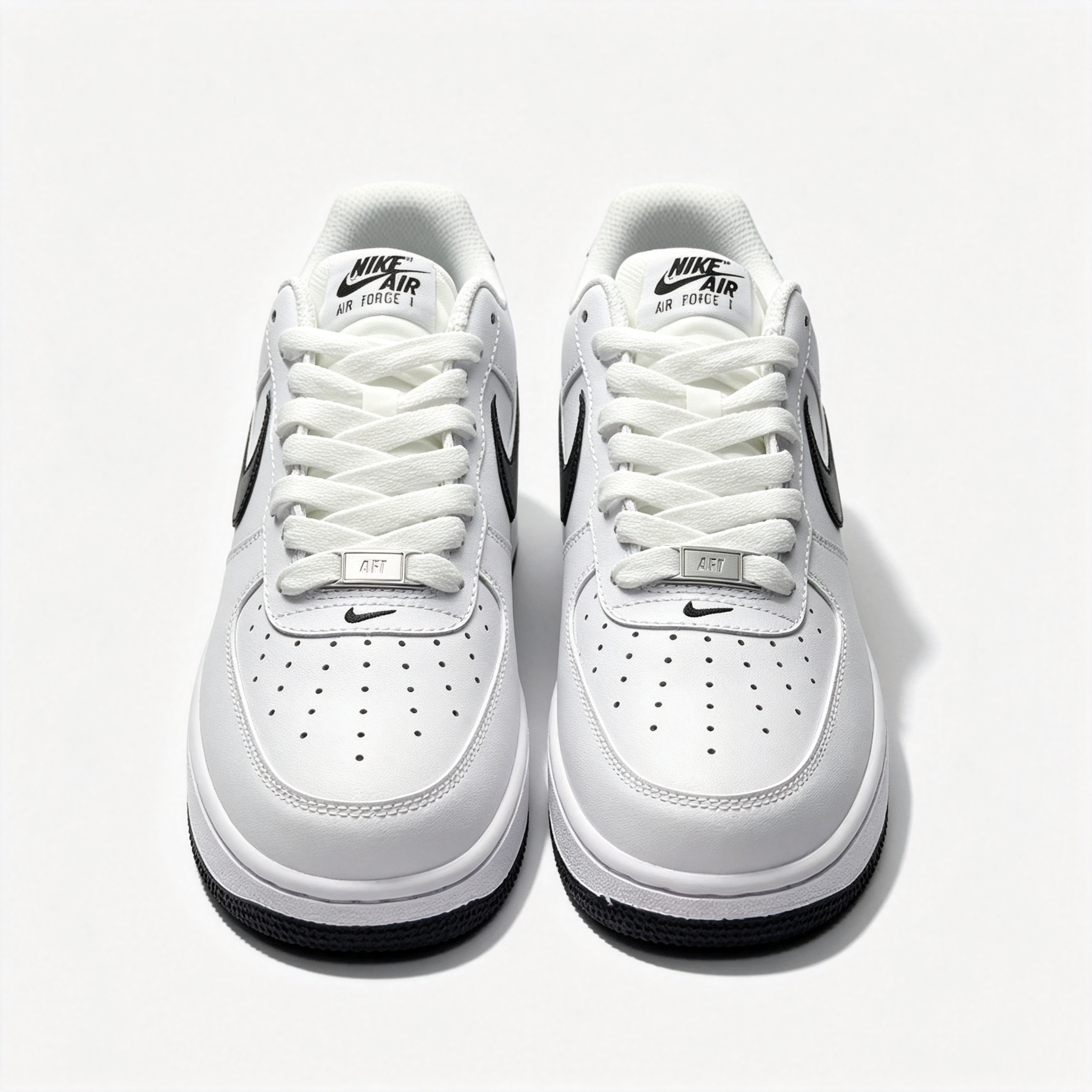 Nike Air Force 1 '07 Low 'Outline Swoosh' – White / Black Men's Sneaker