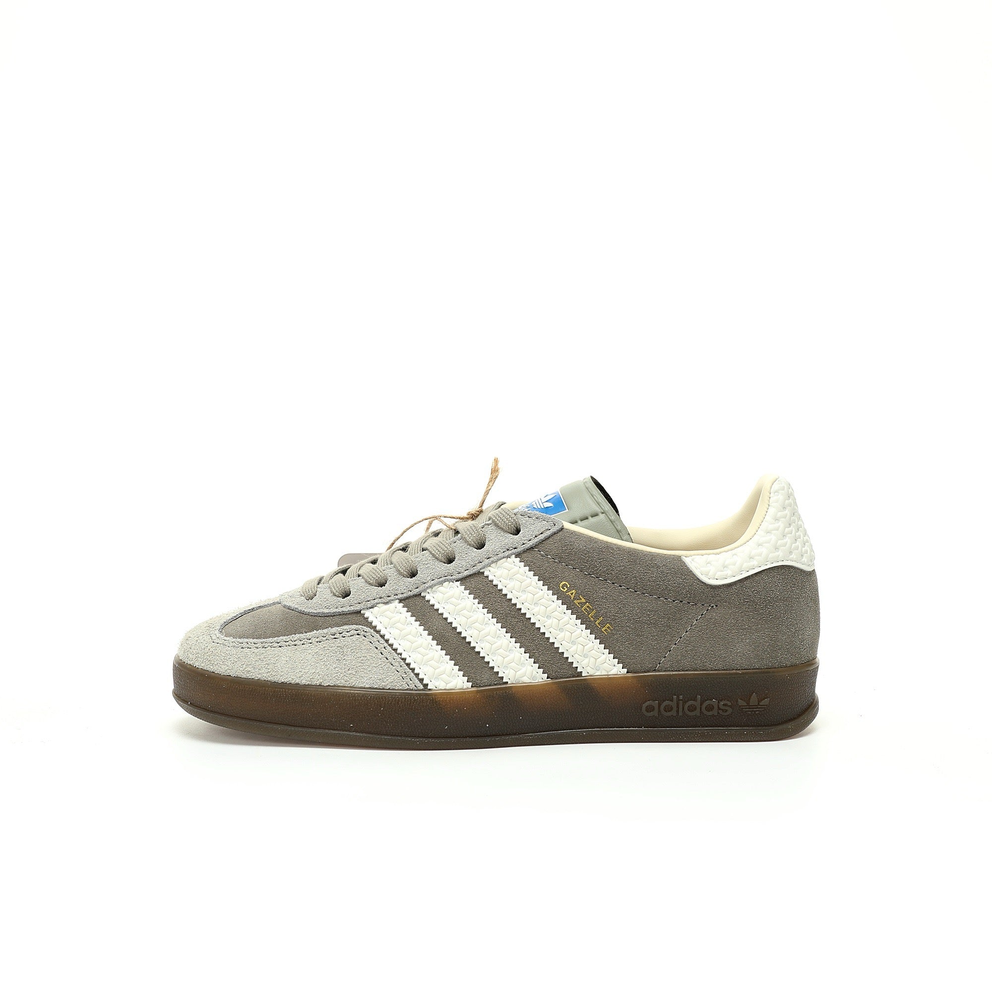 Adidas Originals Gazelle Indoor – Grey / White Gum Suede Low-Top Sneakers