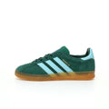 Adidas Originals Gazelle Indoor – Green / Light Blue Gum Suede Low-Top Sneakers