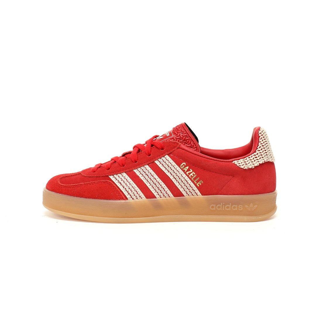 Adidas Originals Gazelle Indoor – Red Crochet / Beige Gum Low-Top Sneakers