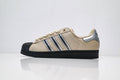 adidas Originals Superstar – Beige Upper with Silver 3-Stripes & Black Shell Toe