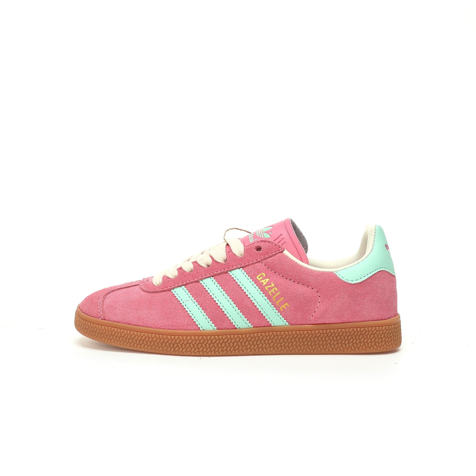 Adidas Originals Gazelle Indoor – Pink / Mint Green Gum Suede Low-Top Sneakers