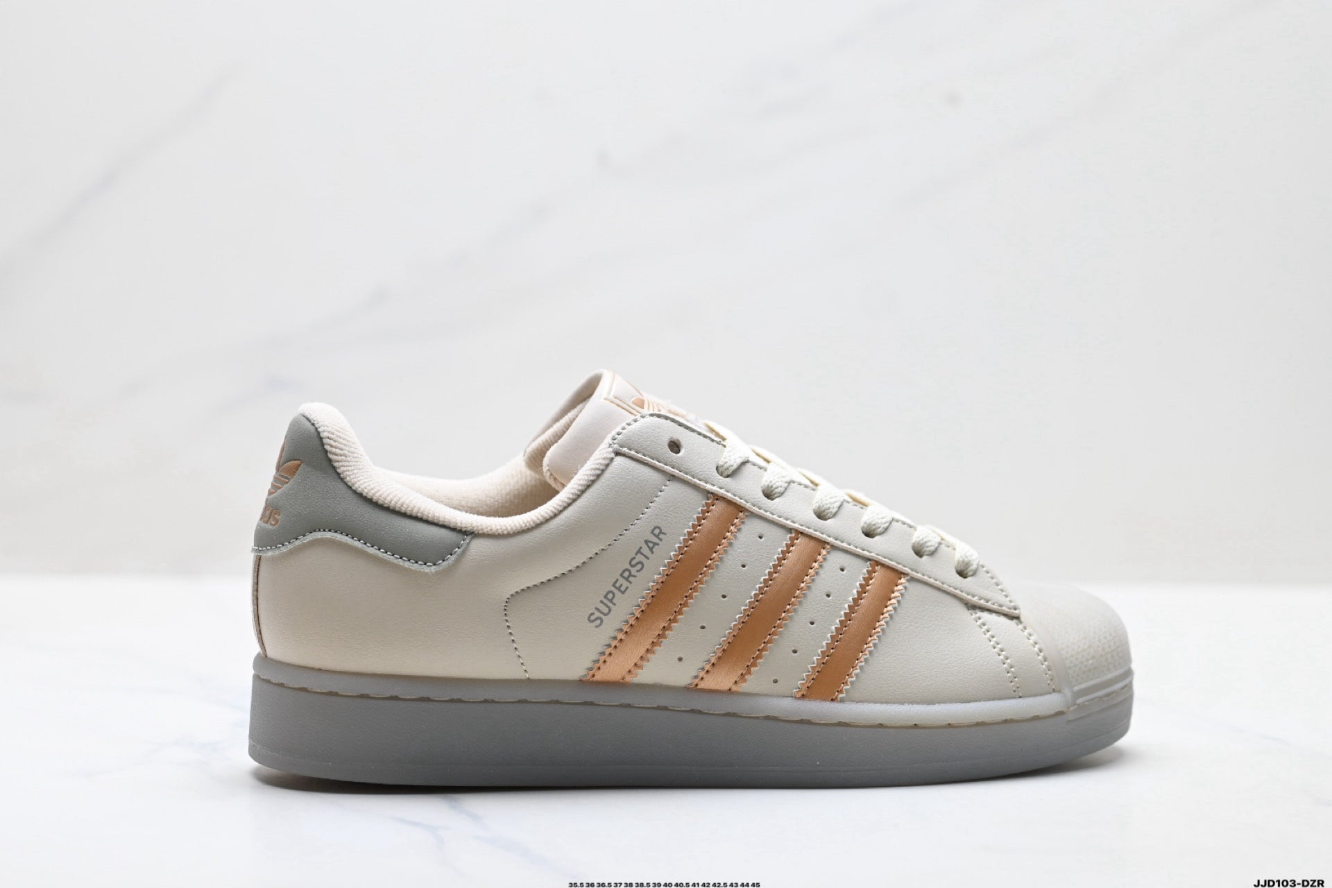 adidas Originals Superstar — Cream Clay-Orange & Grey | White Shell Toe