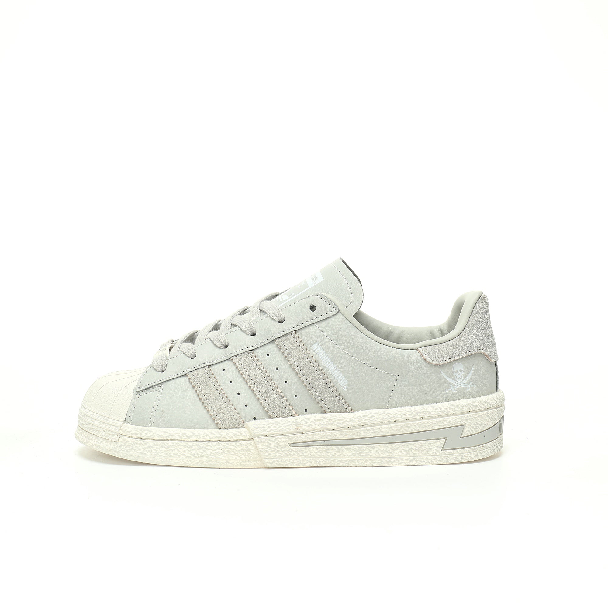 Adidas Originals Superstar Neighborhood – Light Grey Leather Low-Top Sneakers
