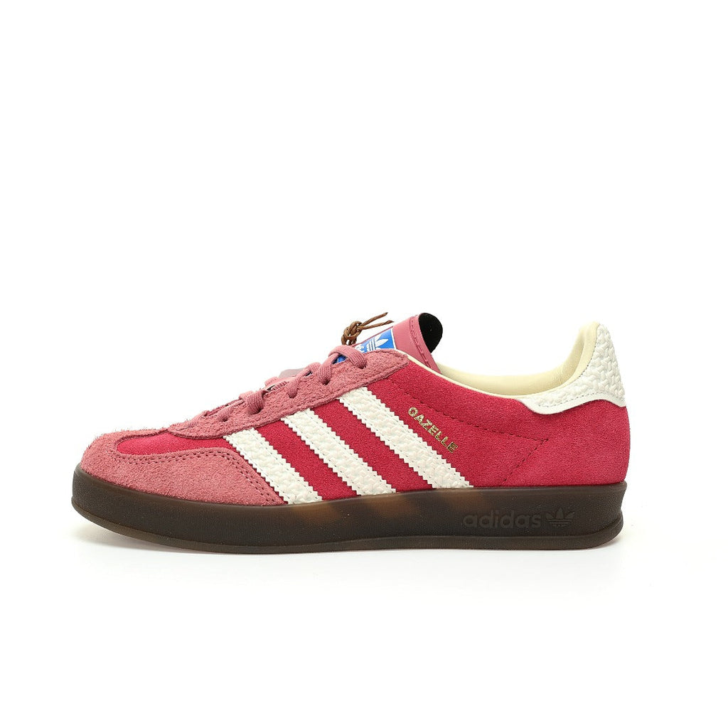 Adidas Originals Gazelle Indoor – Red / Pink / White Dark Gum Suede Low-Top Sneakers