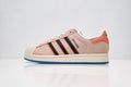 adidas Originals Superstar – Pink Suede with Black 3-Stripes & Blue Outsole