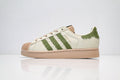 adidas Originals Superstar – Off-White with Green 3-Stripes & Beige Shell Toe