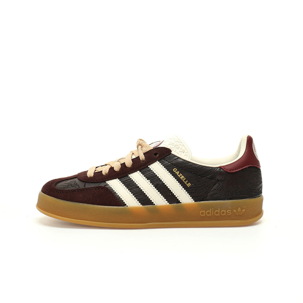Adidas Originals Gazelle Indoor – Maroon / Cream Gum Suede Low-Top Sneakers