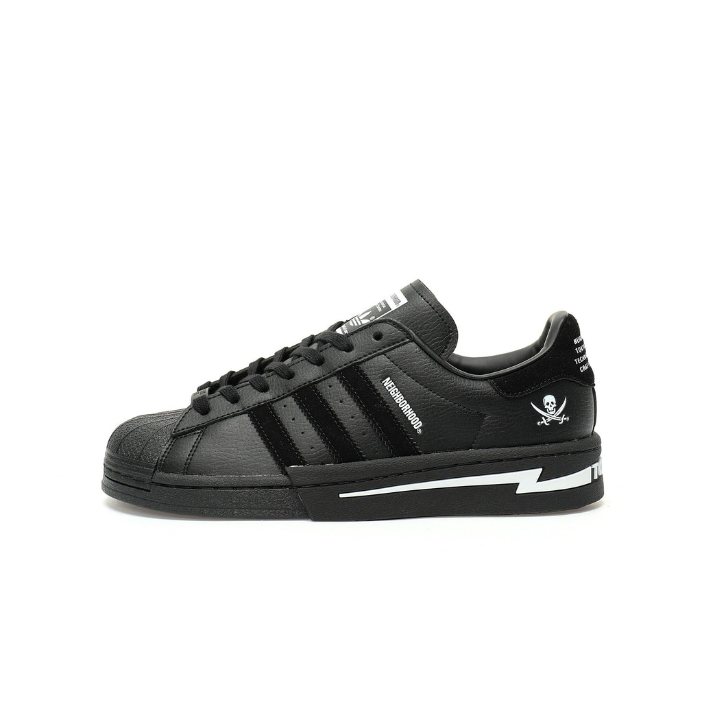 Adidas Originals Superstar Neighborhood – Black Leather Low-Top Sneakers