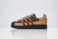 adidas Originals Superstar – Tan Caramel & Dark Brown Faux Fur with Russet 3-Stripes Shell Toe