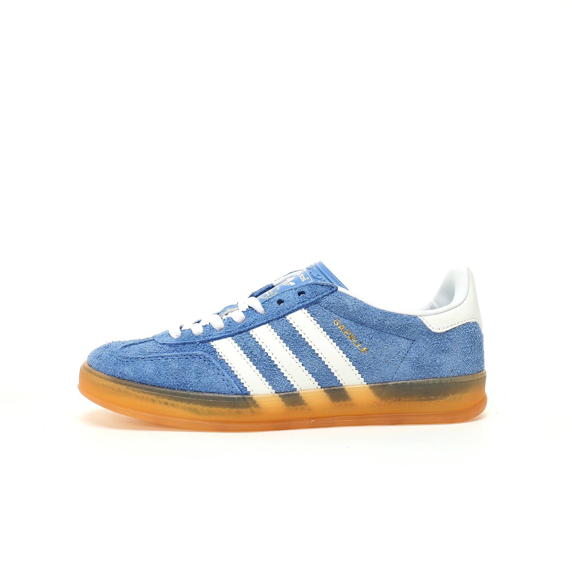 Adidas Originals Gazelle Indoor Bright Blue White Gum Suede Sneaker