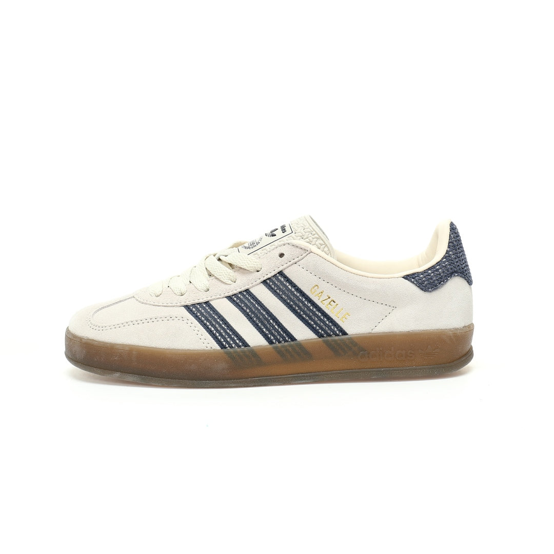 Adidas Originals Gazelle Indoor Off-White Navy Gum Suede Sneaker