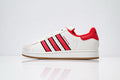 adidas Originals Superstar – White with Red 3-Stripes & Gum Brown Shell Toe
