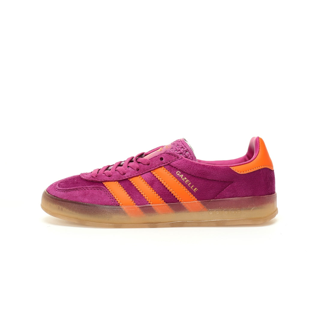 Adidas Originals Gazelle Indoor – Purple / Orange Gum Suede Low-Top Sneakers