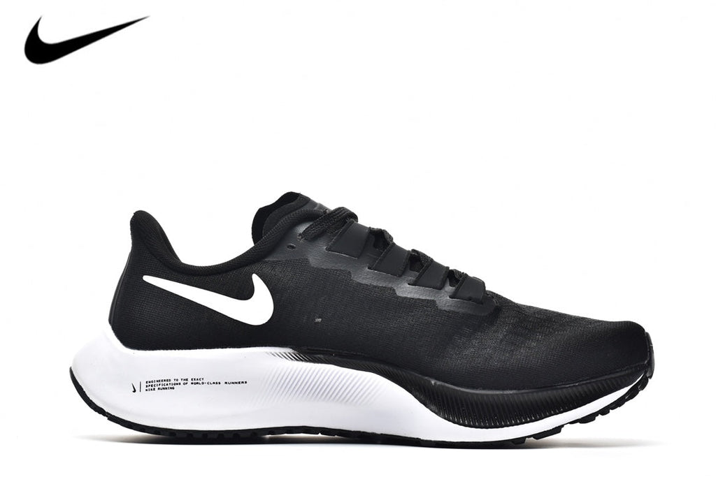 Nike Air Zoom Pegasus 37 – Black / White Mesh Running Sneakers