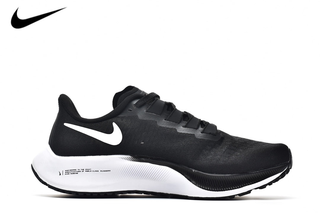 Nike Air Zoom Pegasus 37 – Black / White Mesh Running Sneakers