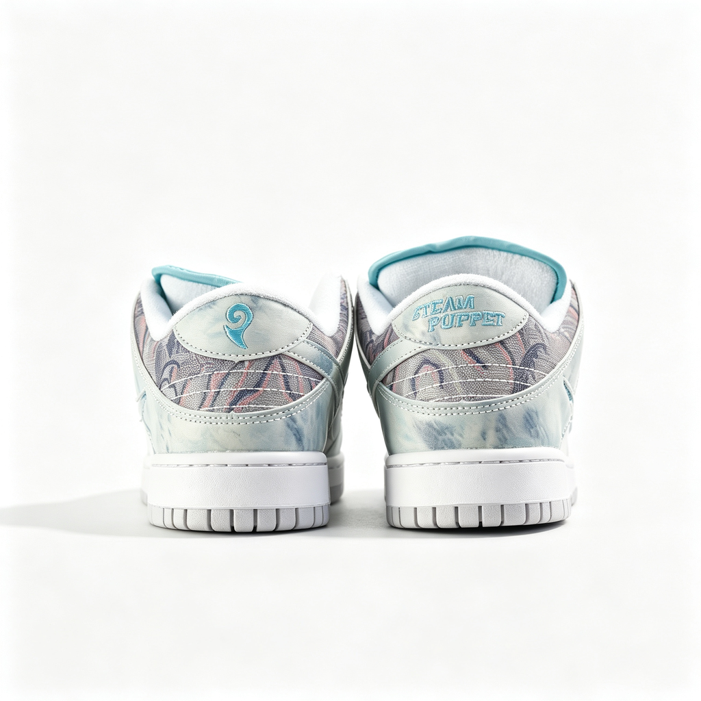 Nike Dunk Low — White / Light Teal Tie-Dye