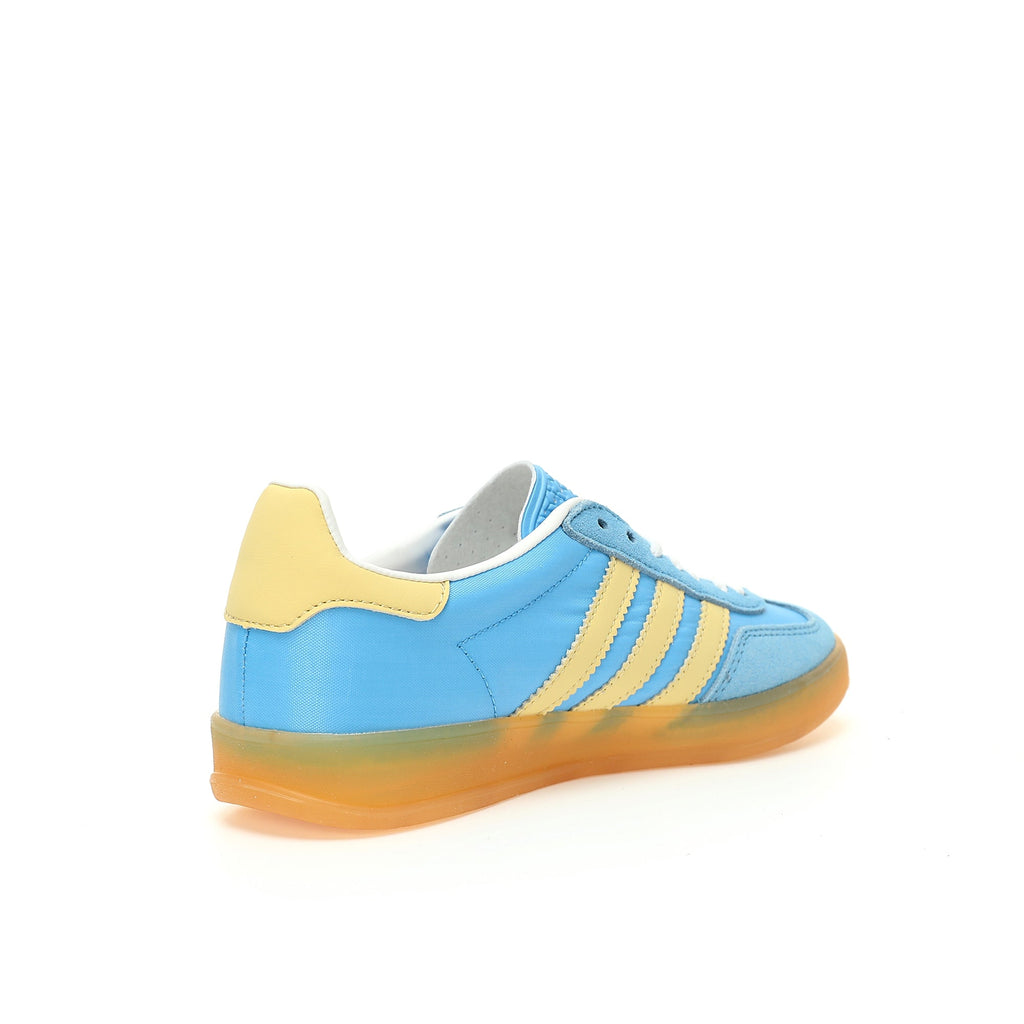 Adidas Originals Gazelle Indoor – Light Blue / Yellow Gum Suede Low-Top Sneakers