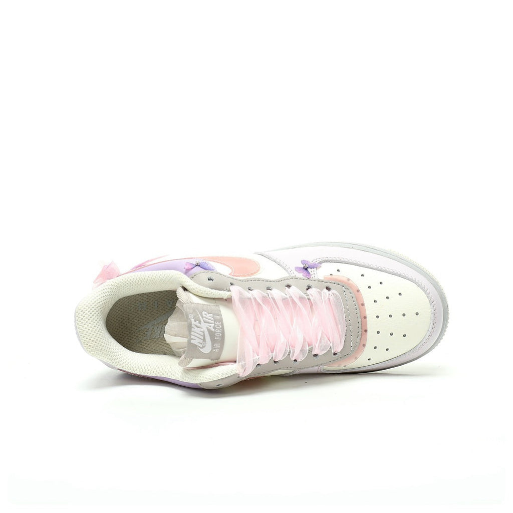 Nike Air Force 1 '07 Low – Pink & Purple Butterfly Custom | Women's Sneakers