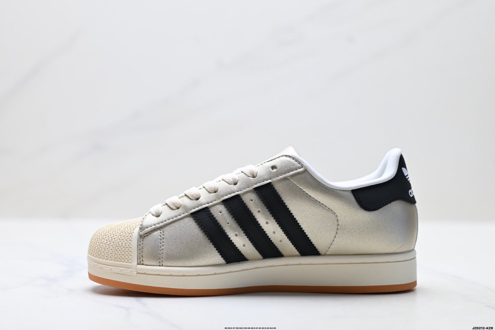 adidas Originals Superstar — Champagne Gold & Black | Gum Shell Toe