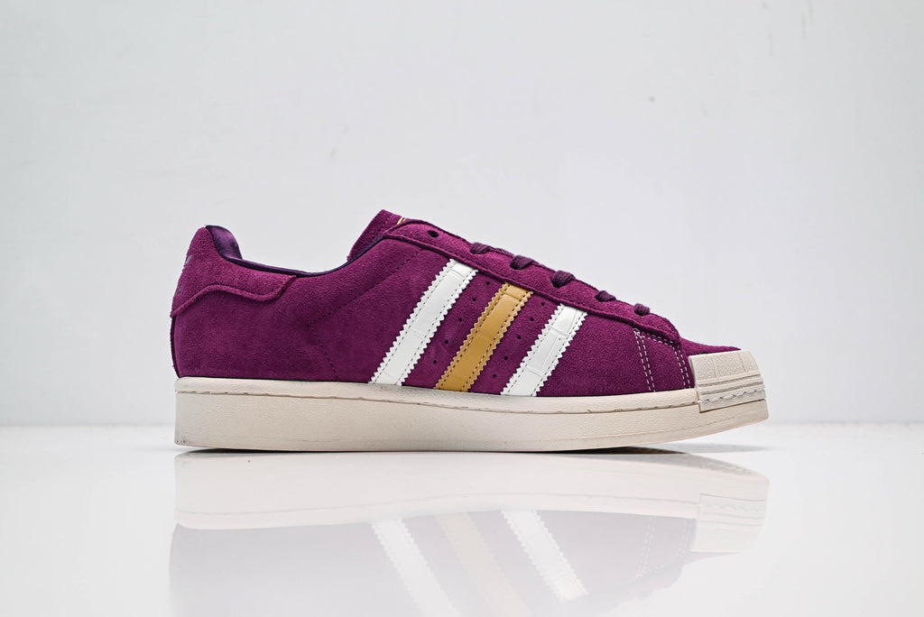 adidas Originals Superstar × Wales Bonner – Purple with Gold 3-Stripes & White Shell Toe