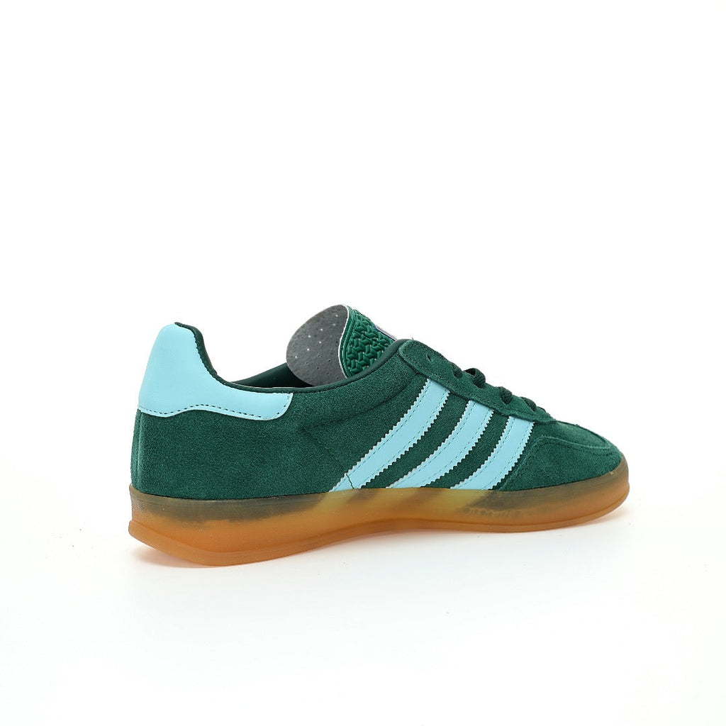 Adidas Originals Gazelle Indoor – Green / Light Blue Gum Suede Low-Top Sneakers