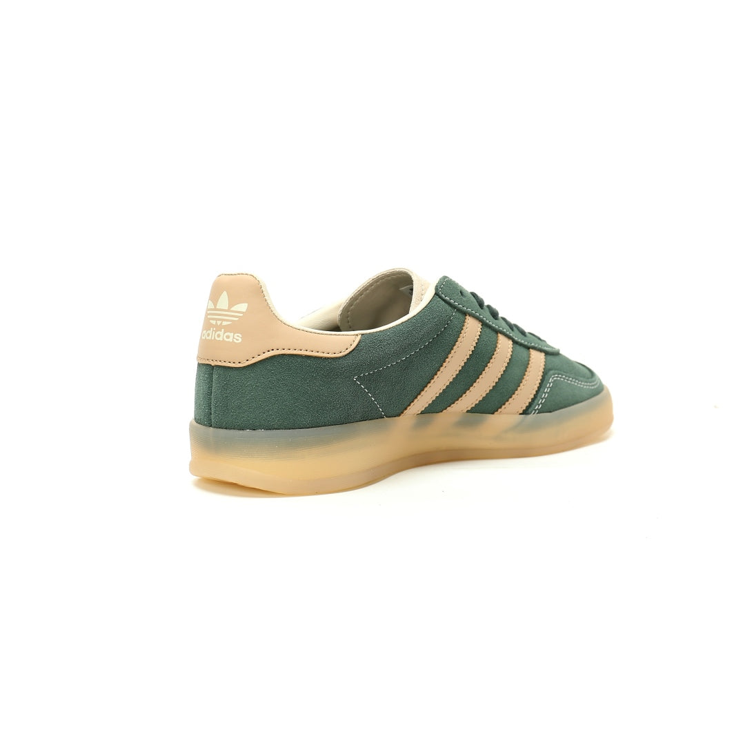 Adidas Originals Gazelle Indoor – Green / Beige Gum Suede Low-Top Sneakers