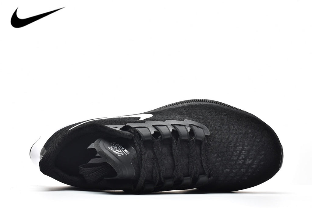Nike Air Zoom Pegasus 37 – Black / White Mesh Running Sneakers