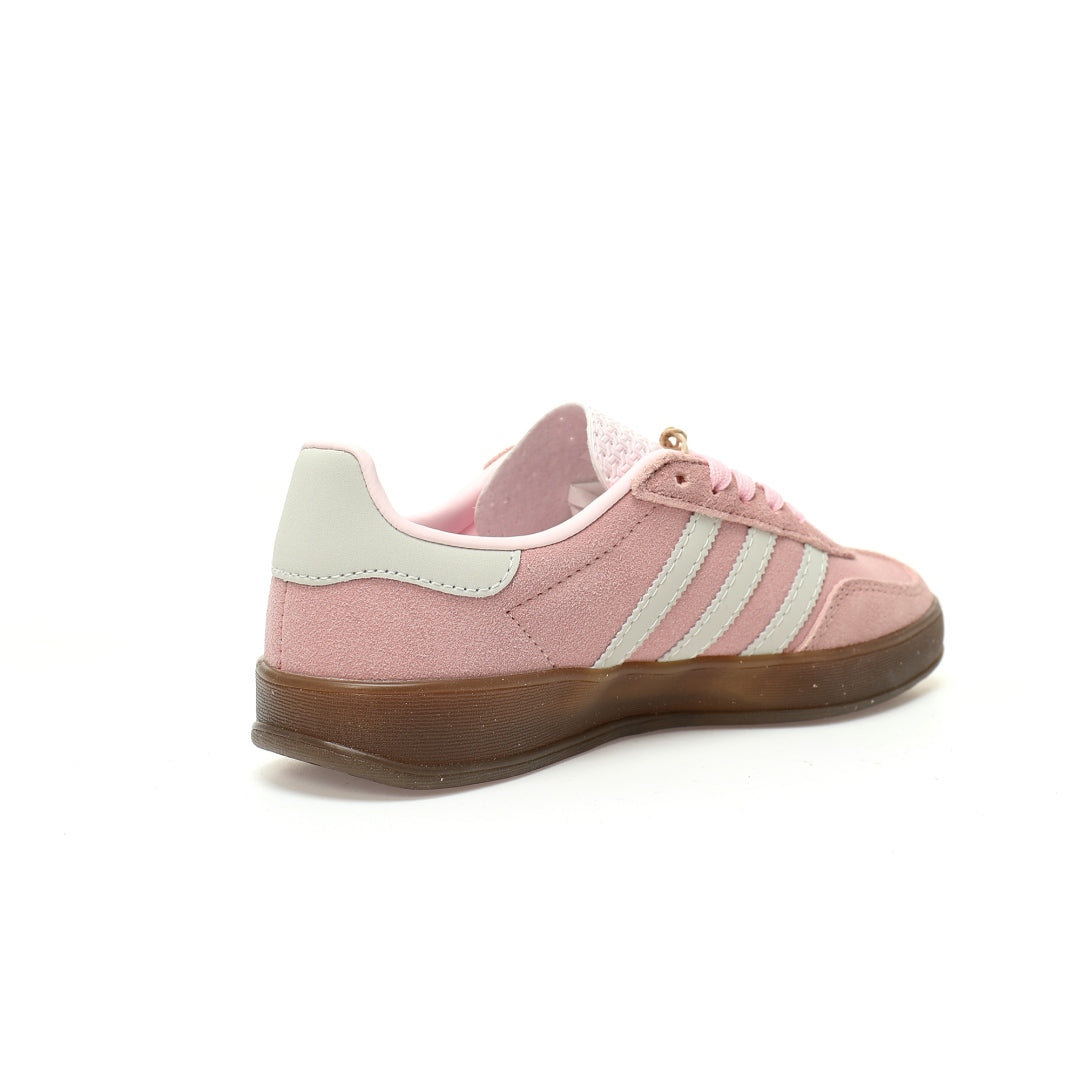 Adidas Originals Gazelle Indoor – Pink / Light Grey Gum Suede Low-Top Sneakers
