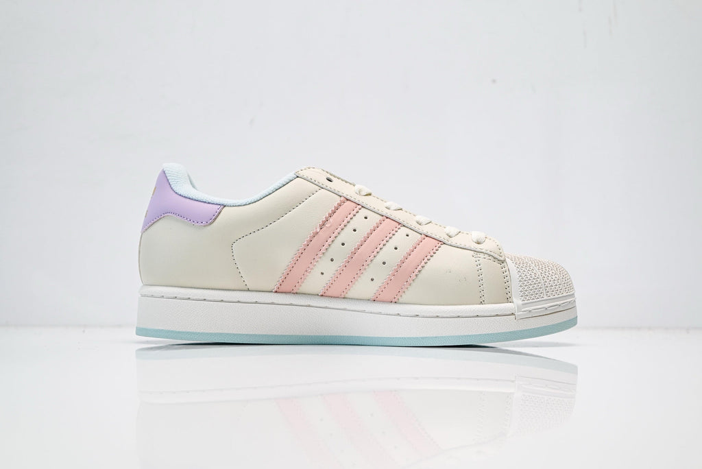 adidas Originals Superstar – Off-White Shell Toe with Pale Yellow, Lavender & Baby Blue Accents
