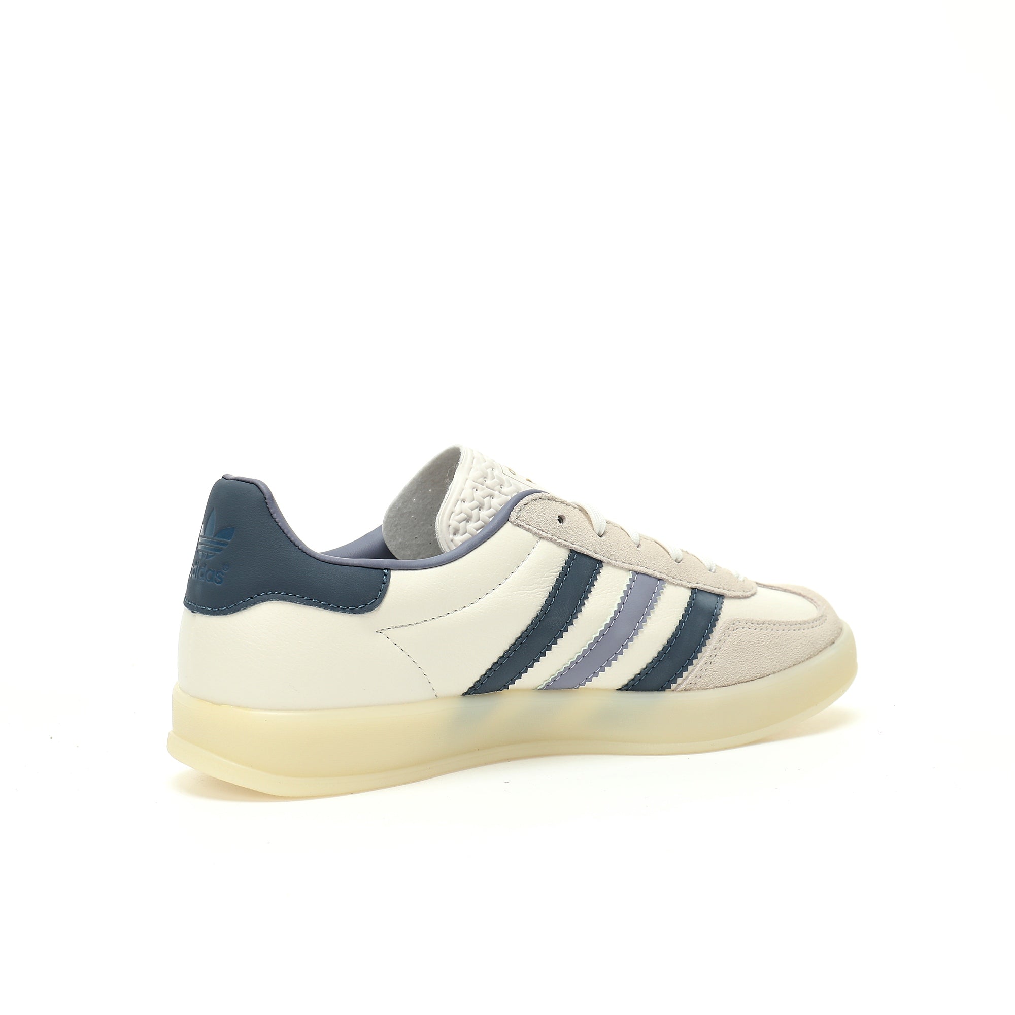 Adidas Originals Gazelle Indoor – Cream / White / Slate Blue Gum Suede & Leather Low-Top Sneakers