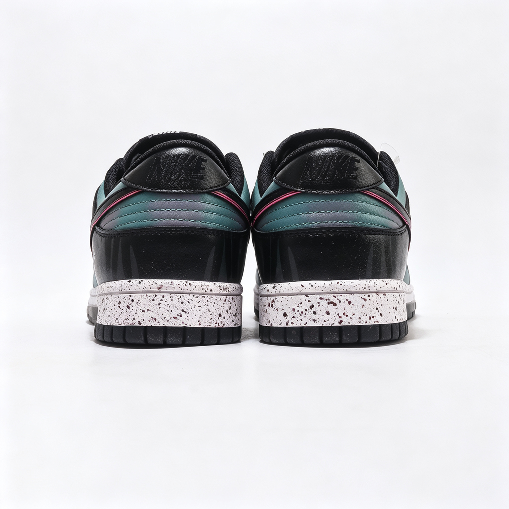 Nike Dunk Low 'Teal & Pink' – Custom Black Speckled Midsole Sneakers