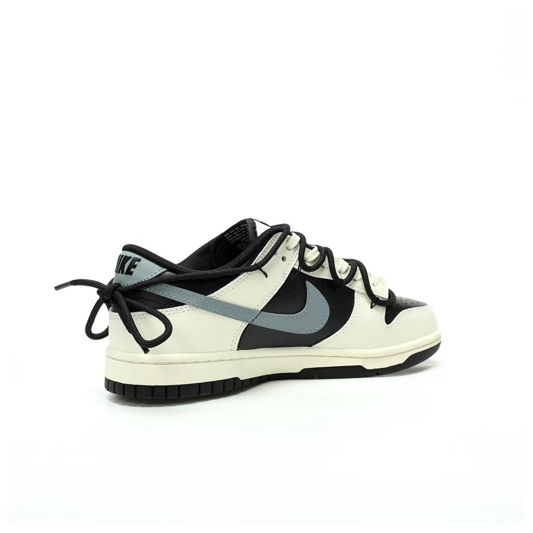Nike Dunk Low Custom Deconstructed — Off-White / Black / Grey