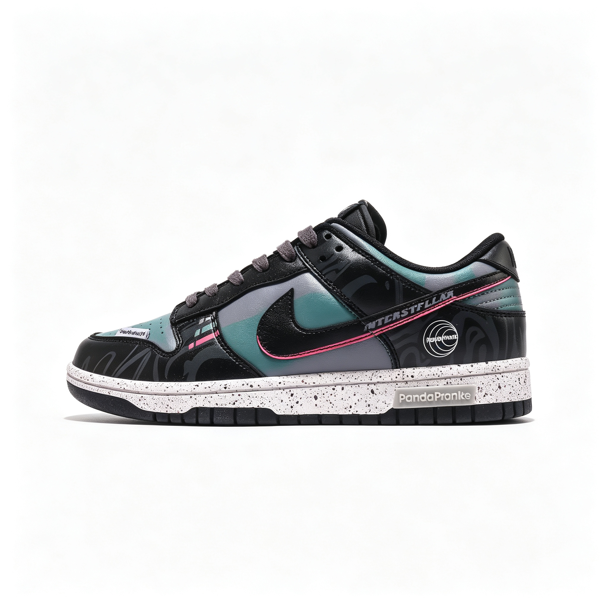 Nike Dunk Low 'Teal & Pink' – Custom Black Speckled Midsole Sneakers
