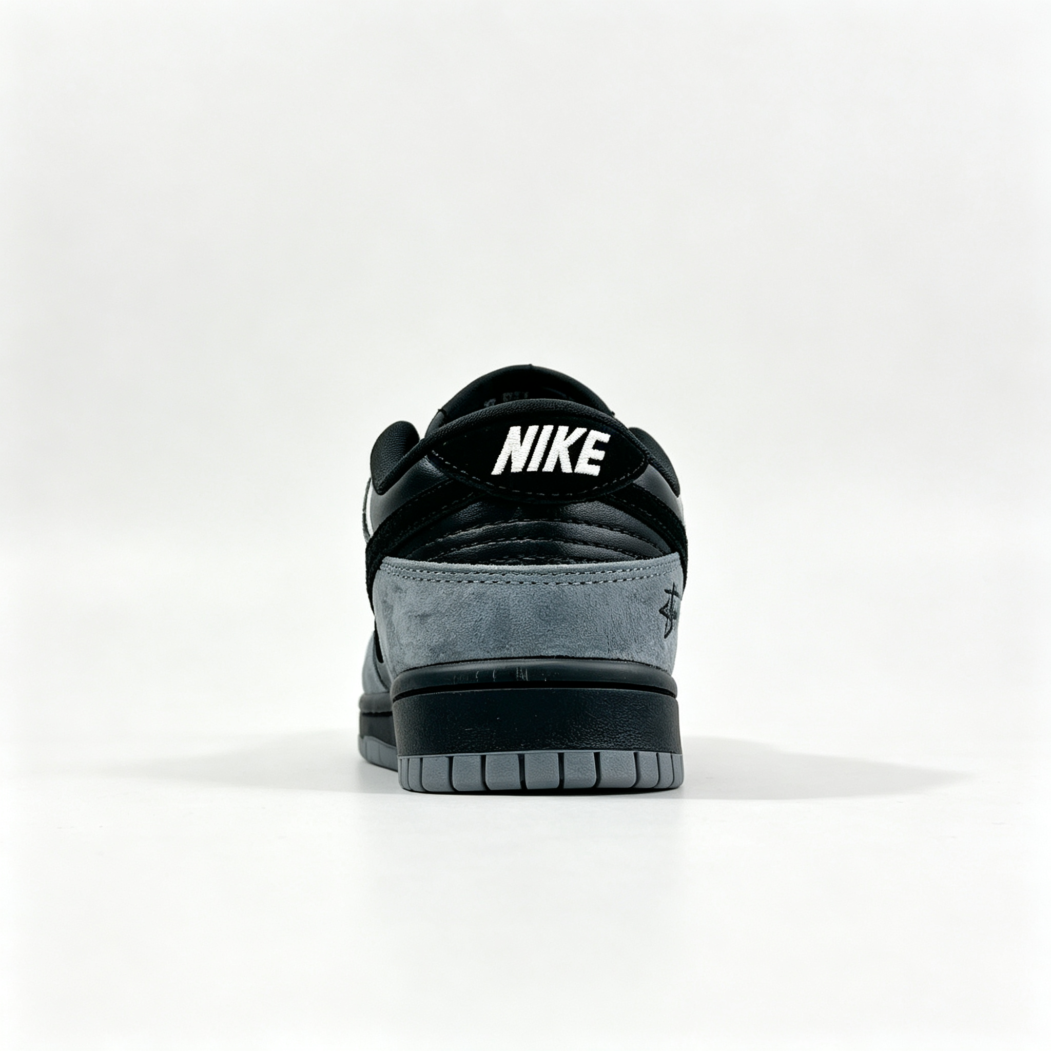 Nike Dunk Low 'Charcoal & Black' – Custom Printed Suede Sneakers
