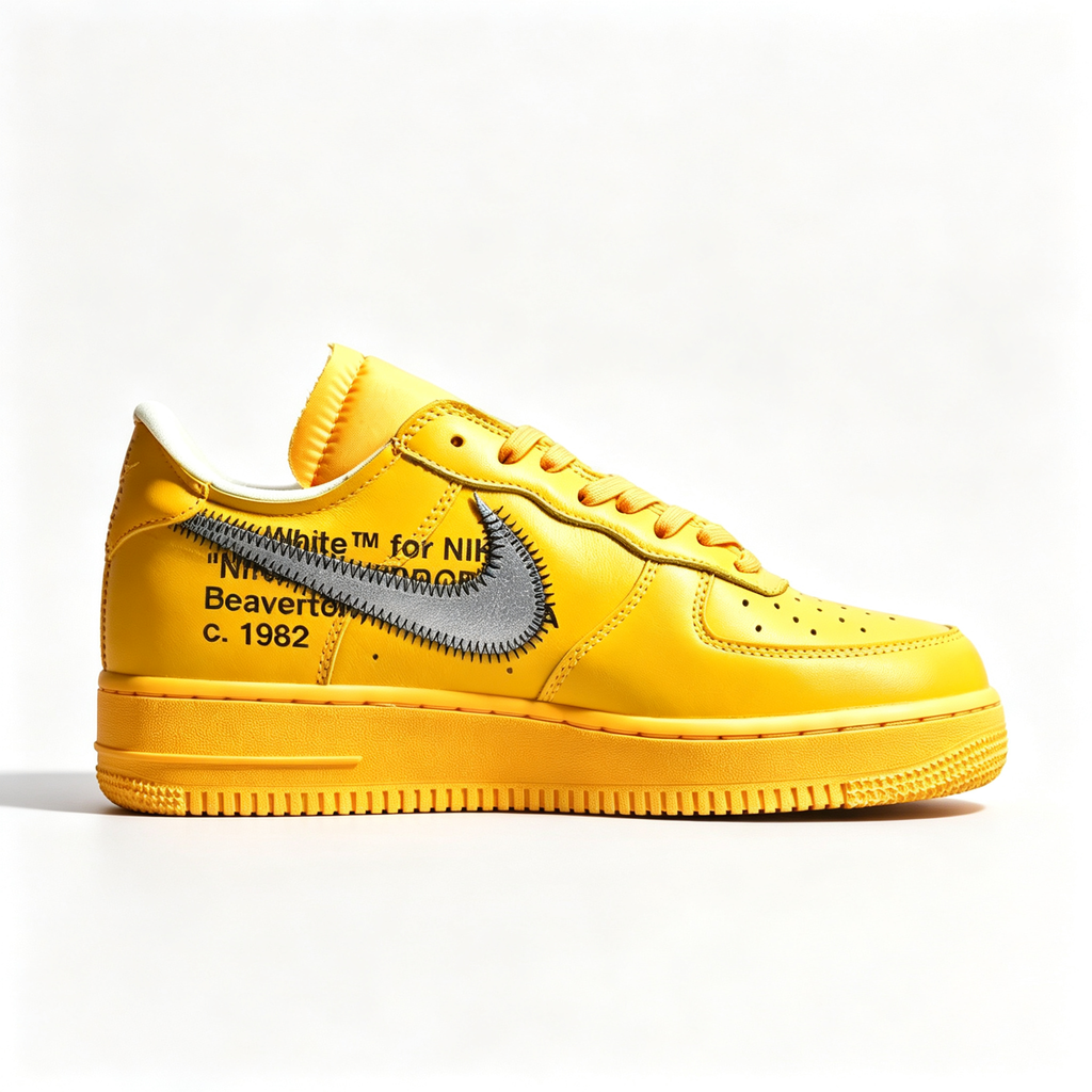 Off-White ✕ Nike Air Force 1 Low – University Gold / Metallic Silver