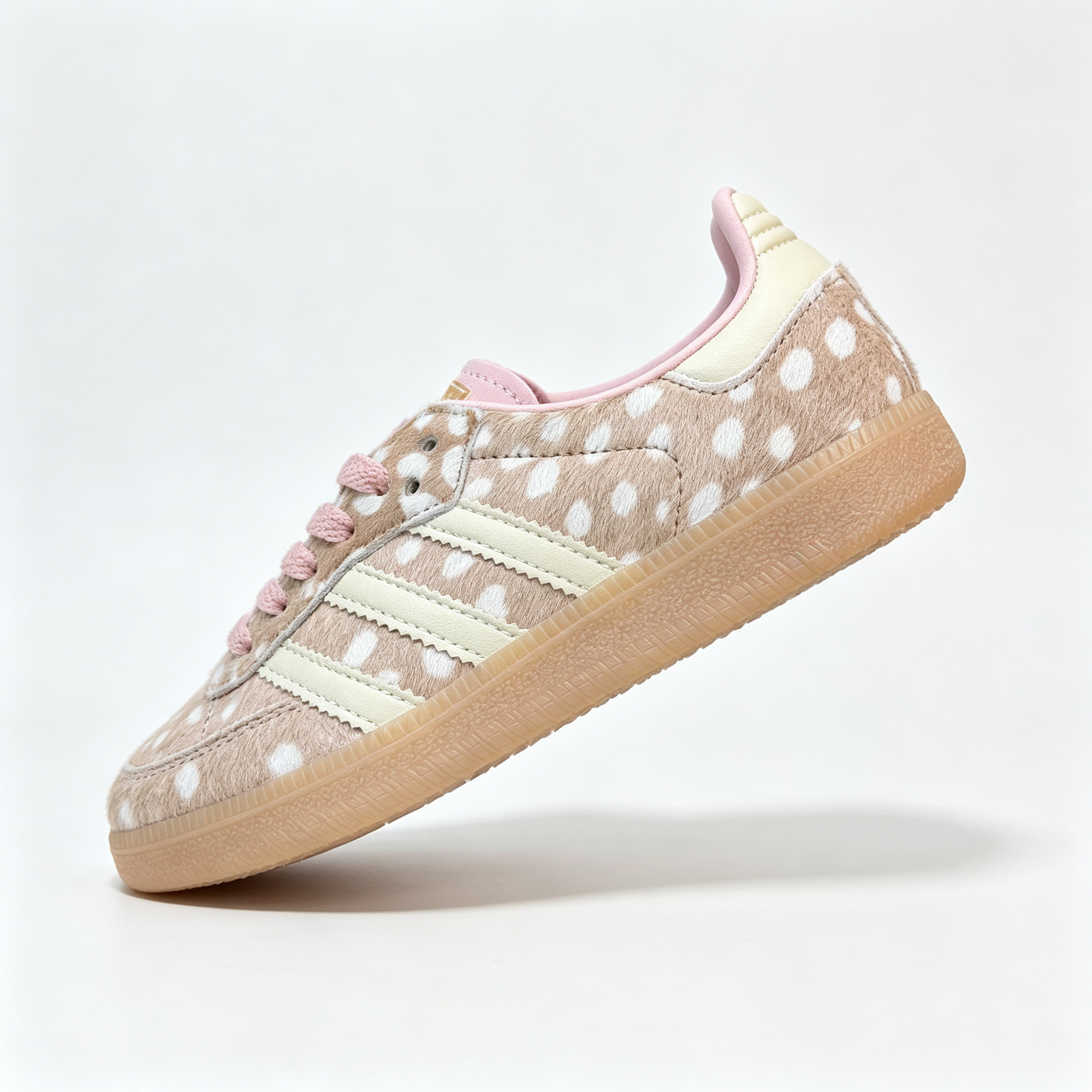 adidas Originals Samba OG – Women's Brown Polka-Dot Pony Hair / Pink / Gum