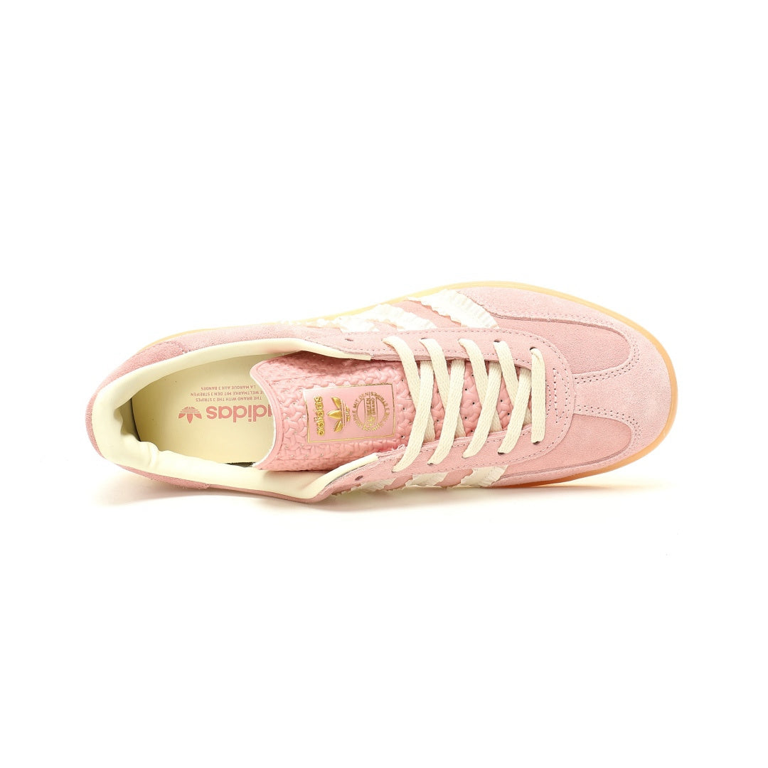 Adidas Originals Gazelle Indoor – Light Pink Ruffle / White Gum Suede Low-Top Sneakers