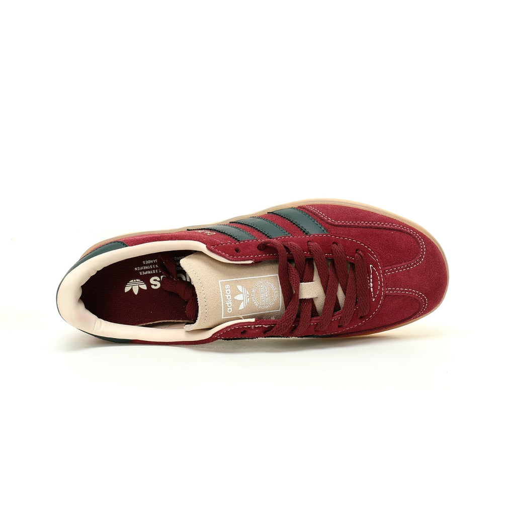 Adidas Originals Gazelle Indoor – Burgundy / Dark Green Gum Suede Low-Top Sneakers