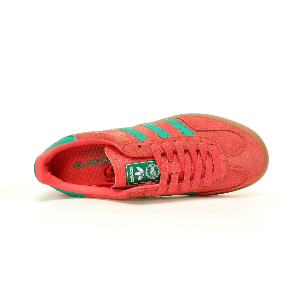 Adidas Originals Gazelle Indoor – Red / Green Gum Suede Low-Top Sneakers