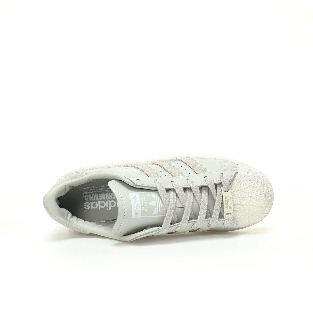 Adidas Originals Superstar Neighborhood – Light Grey Leather Low-Top Sneakers