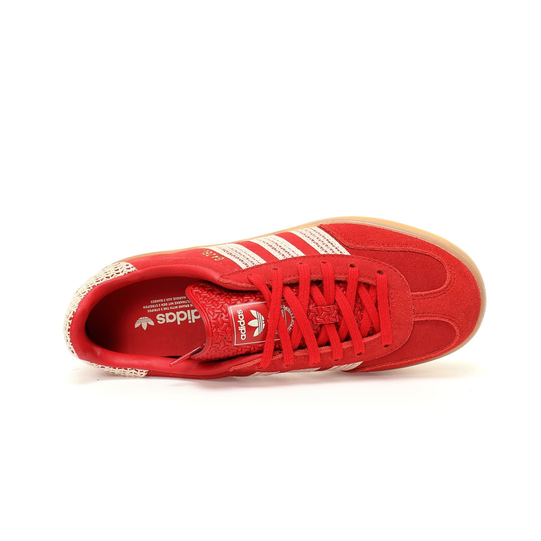 Adidas Originals Gazelle Indoor – Red Crochet / Beige Gum Low-Top Sneakers