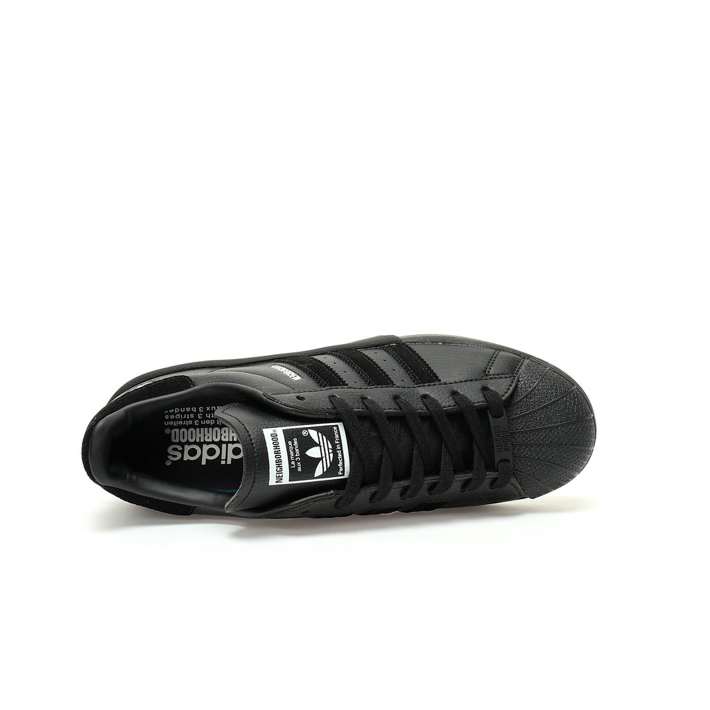 Adidas Originals Superstar Neighborhood – Black Leather Low-Top Sneakers