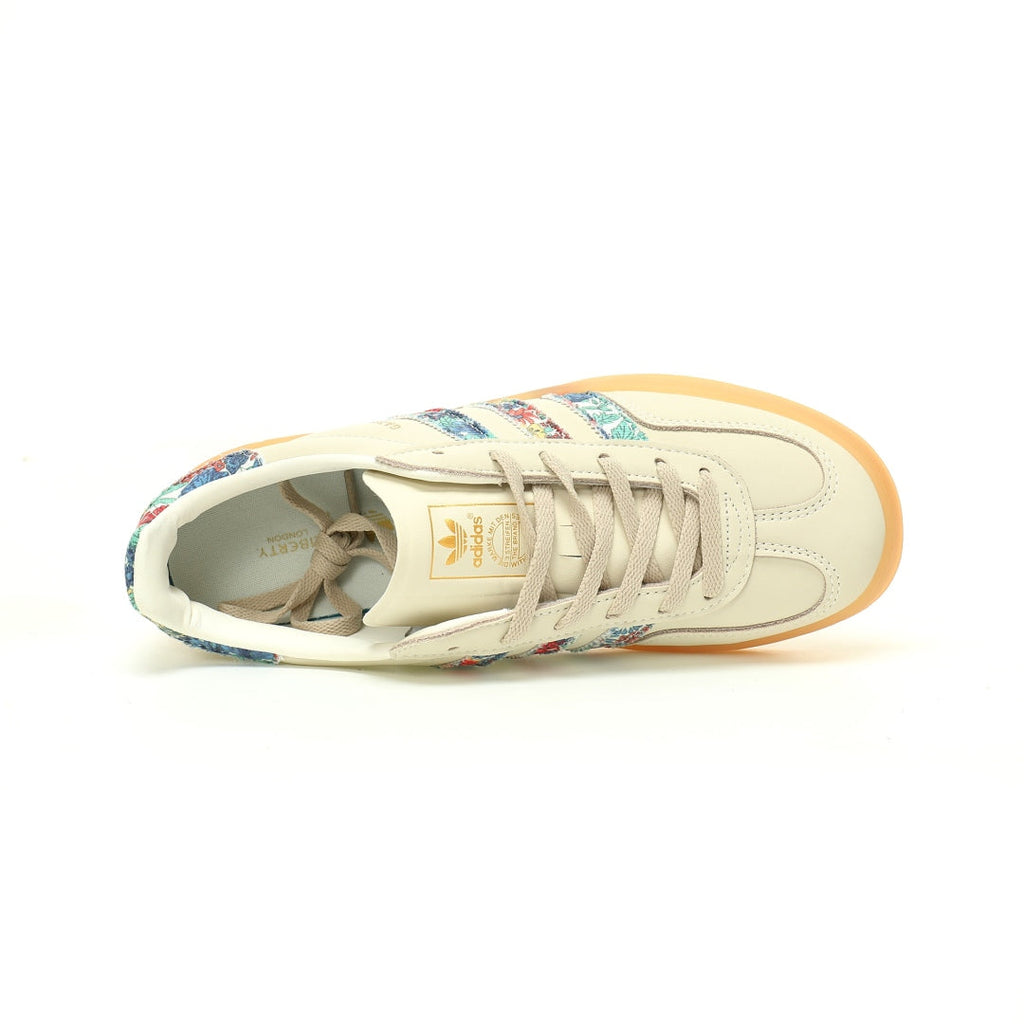 Adidas Originals Gazelle Indoor – Cream Floral Print Gum Sole Low-Top Sneakers