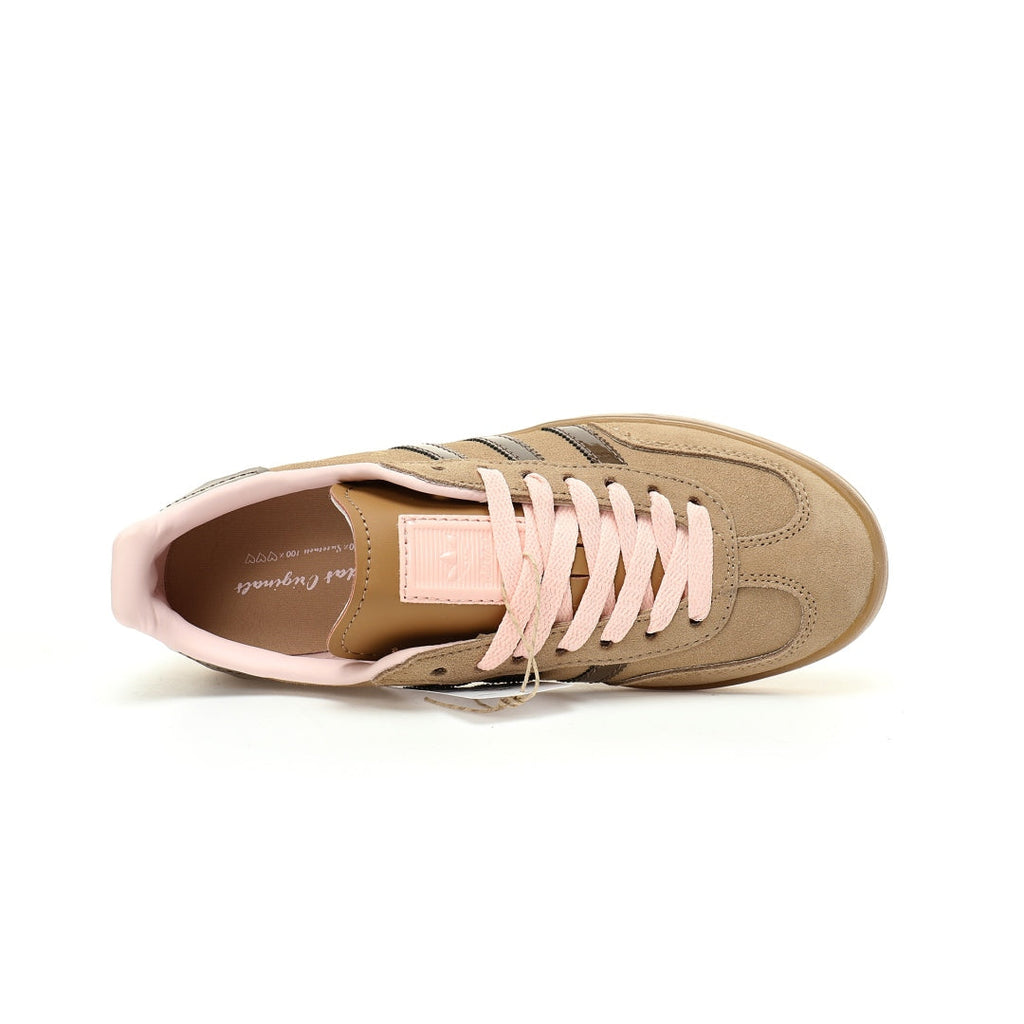 Adidas Originals Gazelle Indoor – Tan / Brown Patent / Pink Gum Low-Top Sneakers