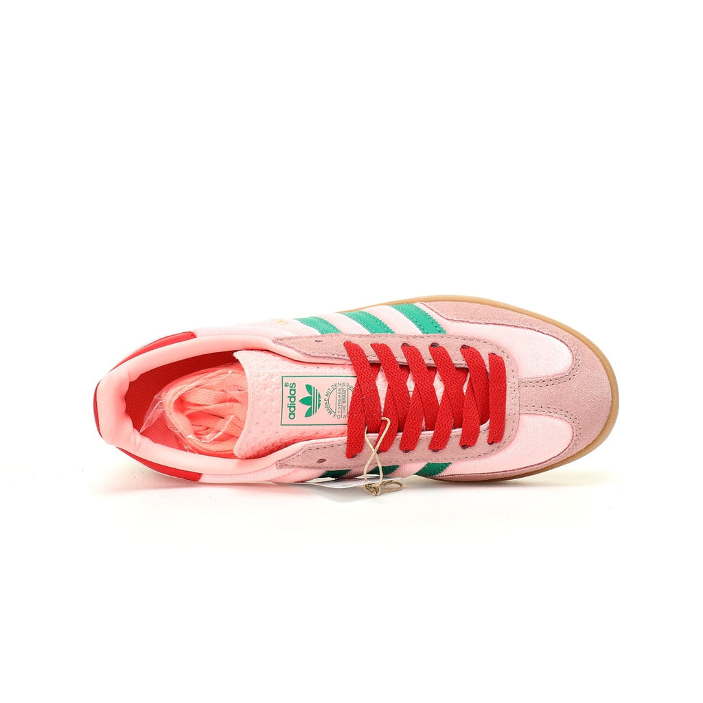 Adidas Originals Gazelle Indoor – Pink / Green / Red Gum Suede Low-Top Sneakers