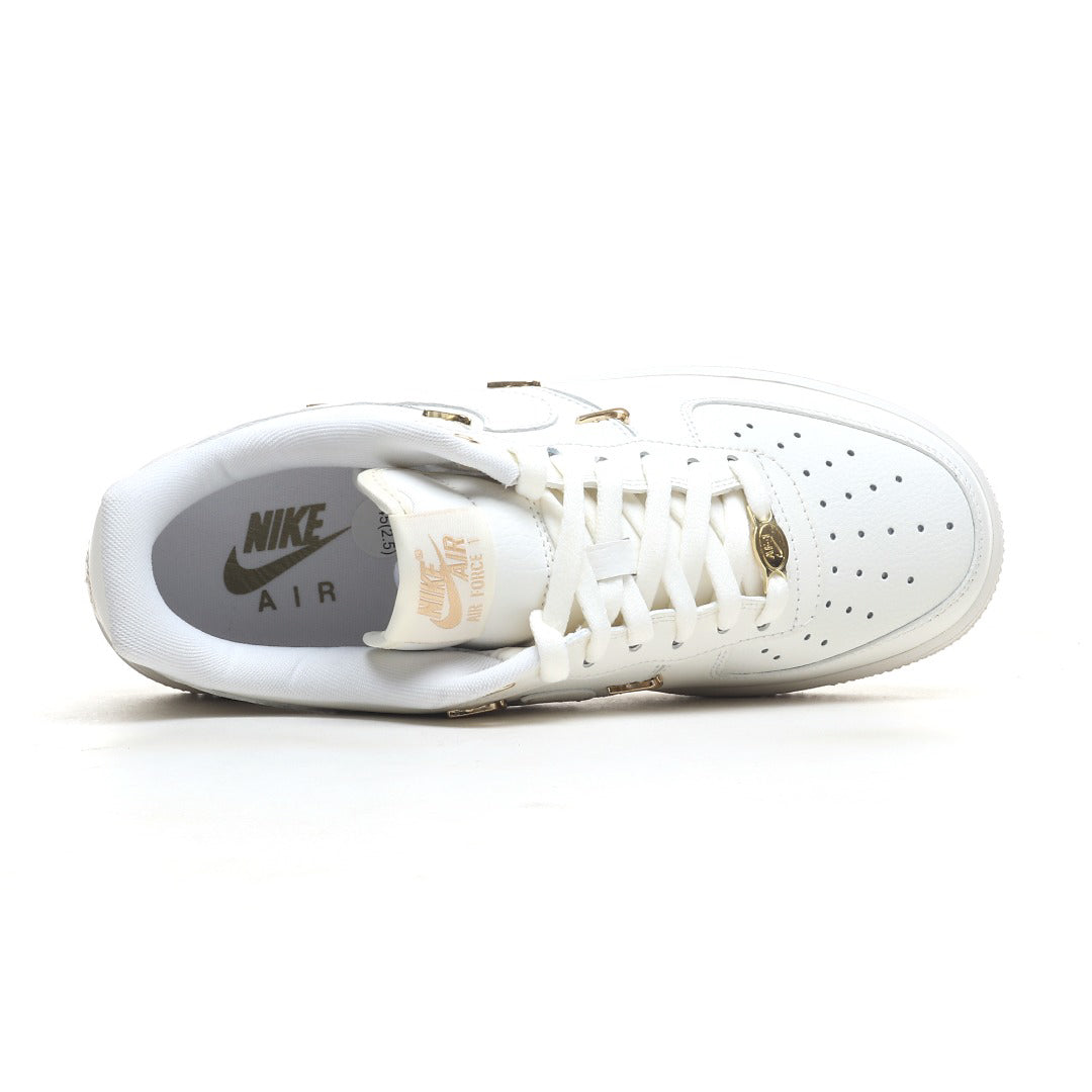 Nike Women's Air Force 1 '07 LX 'Sail / Metallic Gold' – Multi Mini Swoosh Sneaker