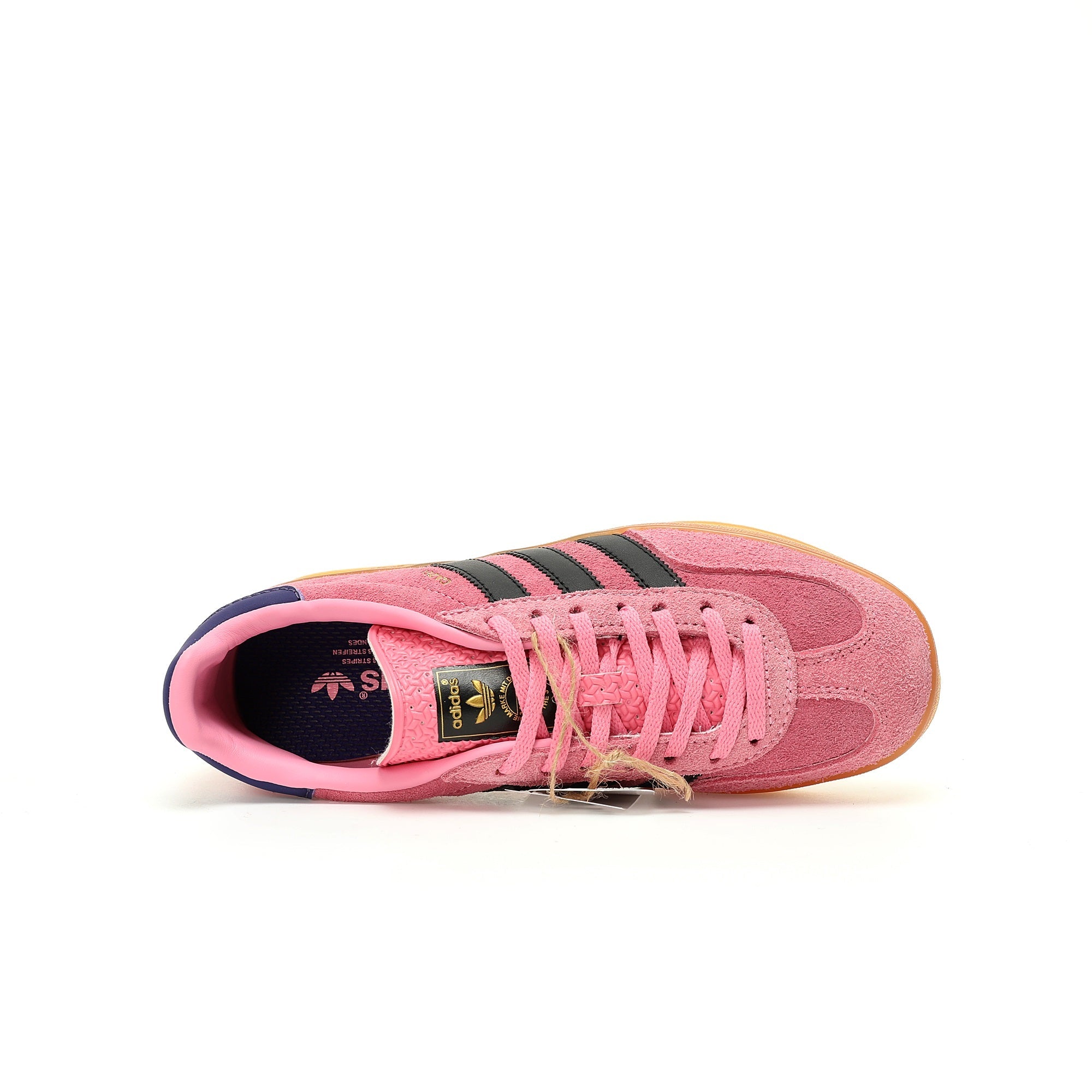 Adidas Originals Gazelle Indoor – Pink / Black / Purple Gum Suede Low-Top Sneakers