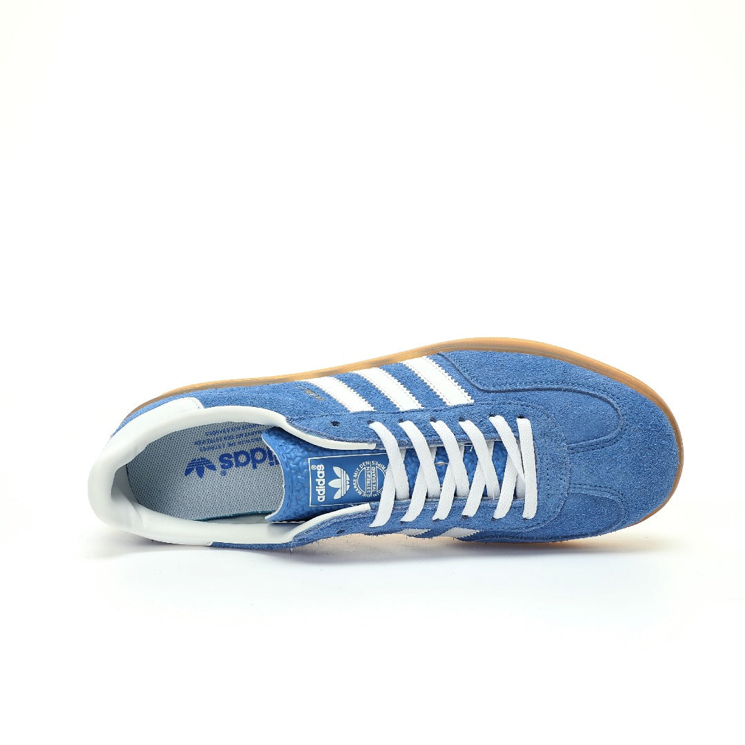 Adidas Originals Gazelle Indoor Blue Cloud White Gum Suede Sneaker
